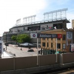 Wrigley Field from the Addison station
