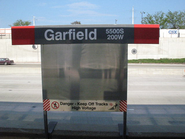Garfield station sign
