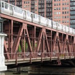 Green Line train crosses the Chicago River