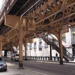 Elevated structure under Quincy station