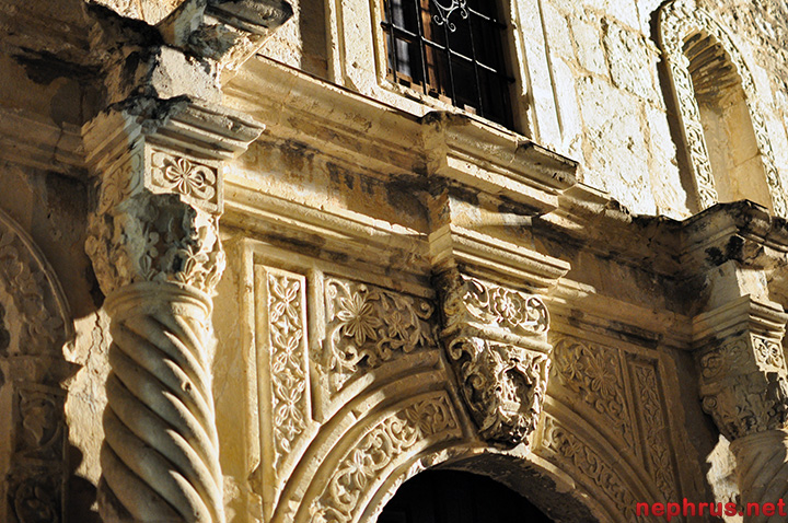 Decorative arch over the door