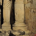 Pillars at the mission entrance