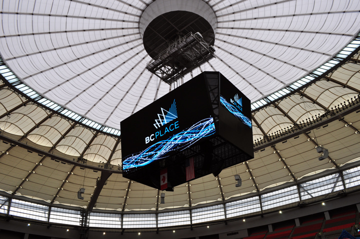 Scoreboard inside BC Place