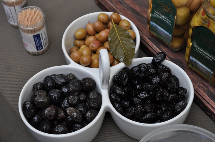 A variety of olives