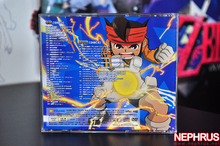 Inazuma Eleven TV Animation Nekketsu Original Soundtrack! Vol.1 Back Cover