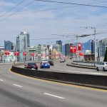 Cars on the Granville Street Bridge