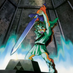 Link drawing the Master Sword
