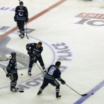 Trevor Linden during a pre-game skate in January 2008 Trevor Linden during a pre-game skate in January 2008
