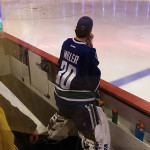 Ryan Miller before pre-game warm-up