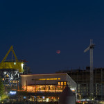 Super Moon over the Pier 7 restaurant.