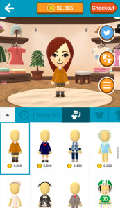 Mii customization in Miitomo Mii customization in Miitomo