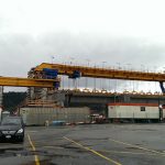 The Burquitlam Evergreen Line station under construction.