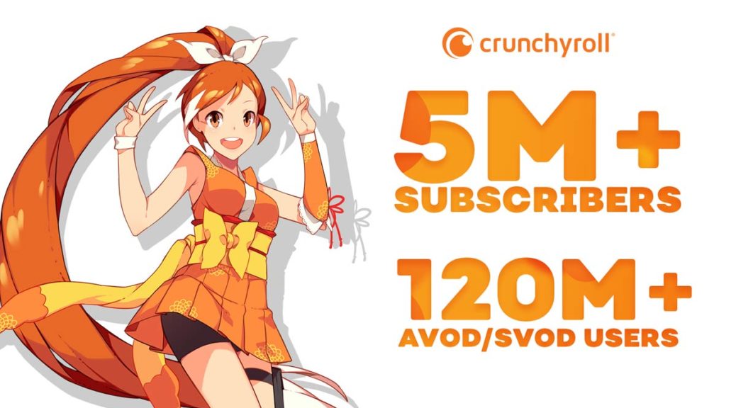 Crunchyroll 5 million+ subscribers